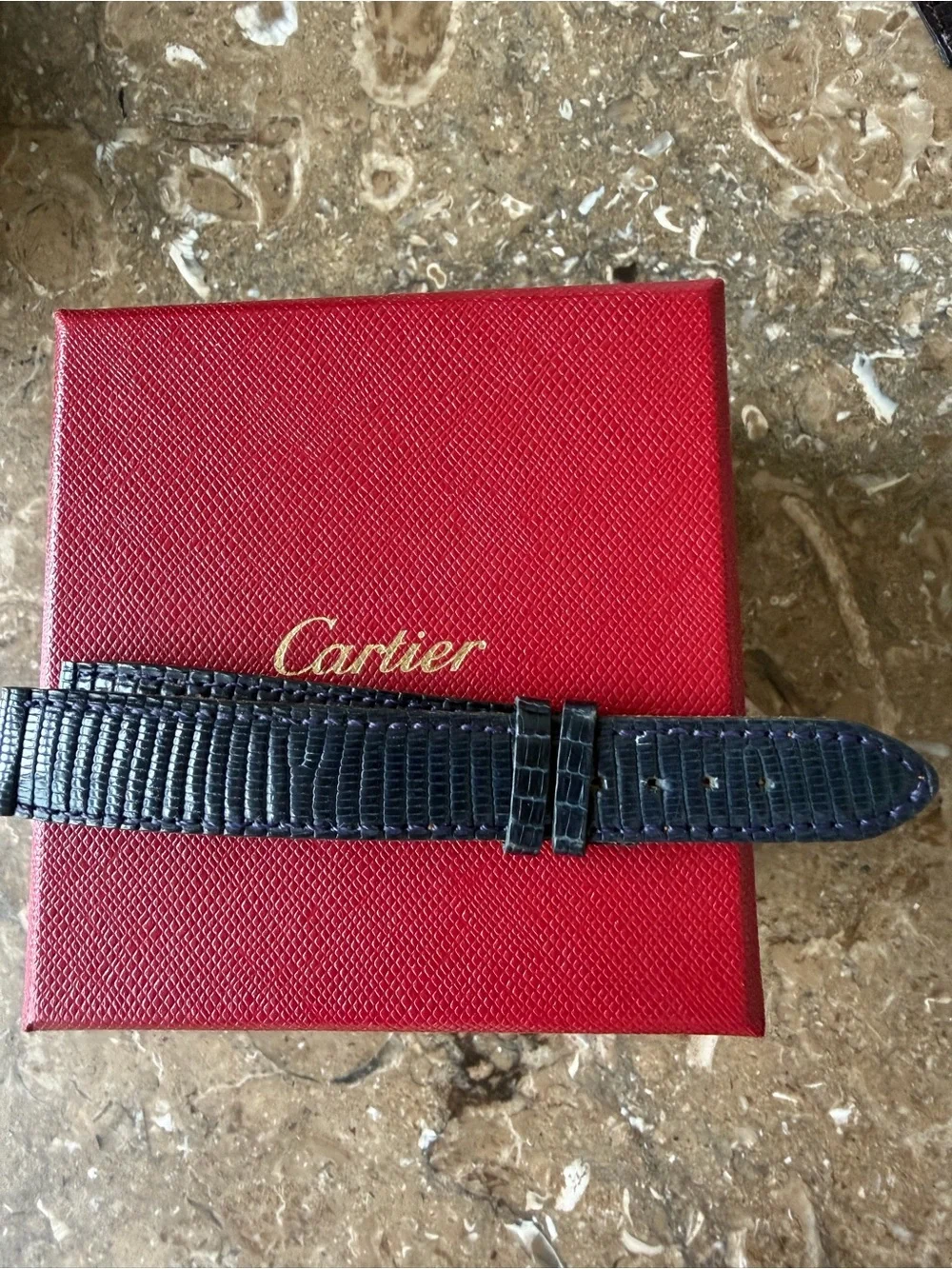 CARTIER watch replacement Lizard tank bands from Paris - Picture 9 of 9